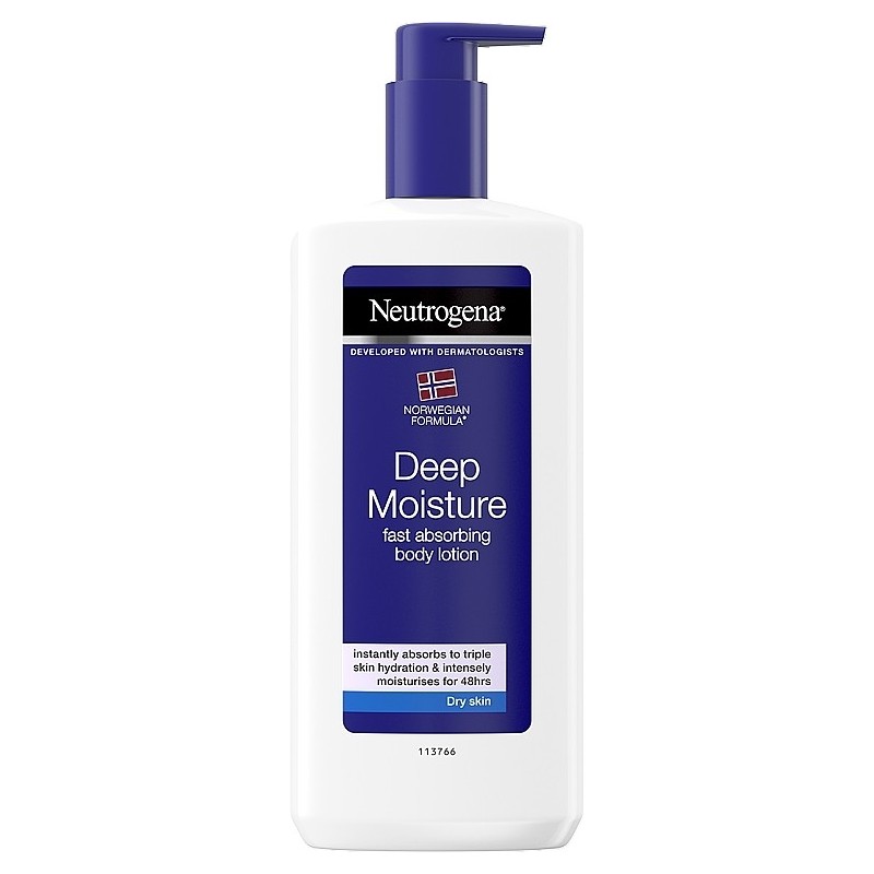 neutrogena deep moisture body lotion 400ml pelle secca