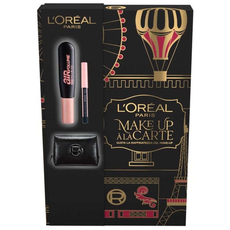 L'oreal Pochette Cofanetto Mascara Air Volume 30h e Matita nera