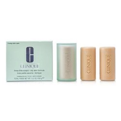 Clinique 3 Little Soaps with Travel Dish  Oily Skin 150GR