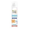 Garnier Ambre Solaire Crema Solare Viso in Spray Advanced Sensitive Protezione Solare Alta IP 50 75ml