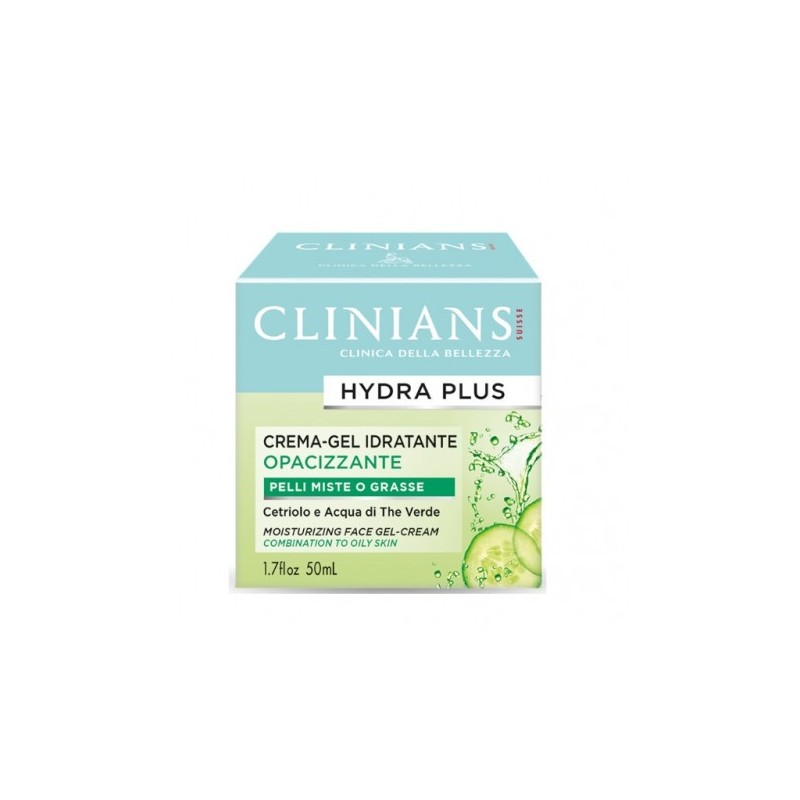 Clinians Hydra Plus Crema-Gel Idratante Opacizzante Pelli Miste o Grasse 50ml